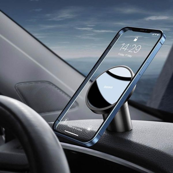 Baseus Radar Magnetic Car Mount iPhone 14 Pro - Support de téléphone de voiture - Grille de ventilation - Tableau de bord - Magnétique - Noir