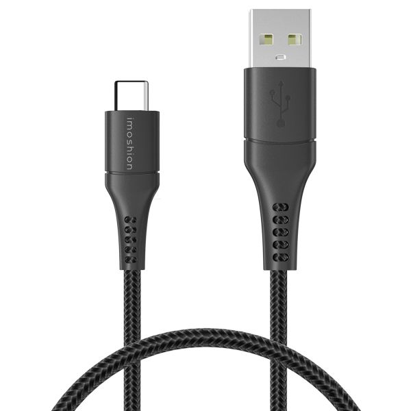 iMoshion Braided USB-C vers câble USB Samsung Galaxy A14 (4G) - 1 mètre - Noir