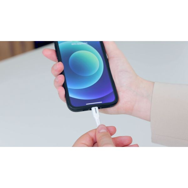 Accezz Câble Lightning vers USB - Certifié MFi - 1 mètre - Blanc