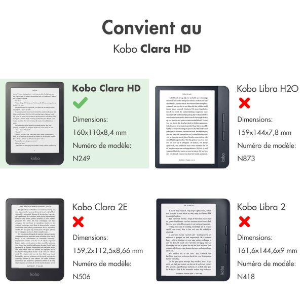 iMoshion ﻿Étui à rabat Kobo Clara HD - Bleu clair