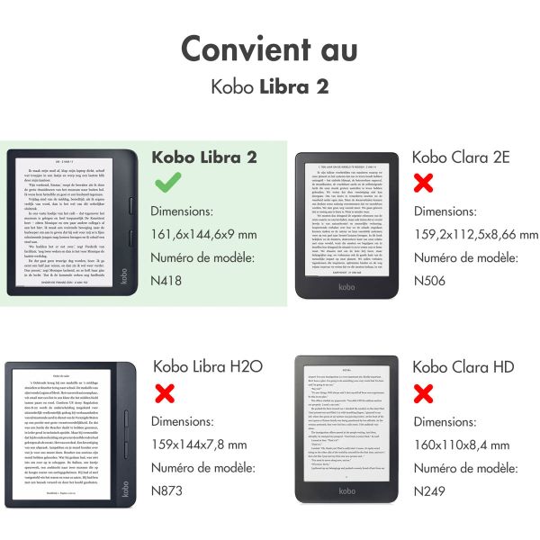 iMoshion ﻿Slim Hard Sleepcover avec support Kobo Libra 2 / Tolino Vision 6 - Bleu foncé