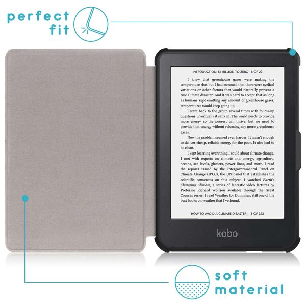 imoshion Slim Soft Sleepcover Kobo Clara 2E / Tolino Shine 4 - Noir