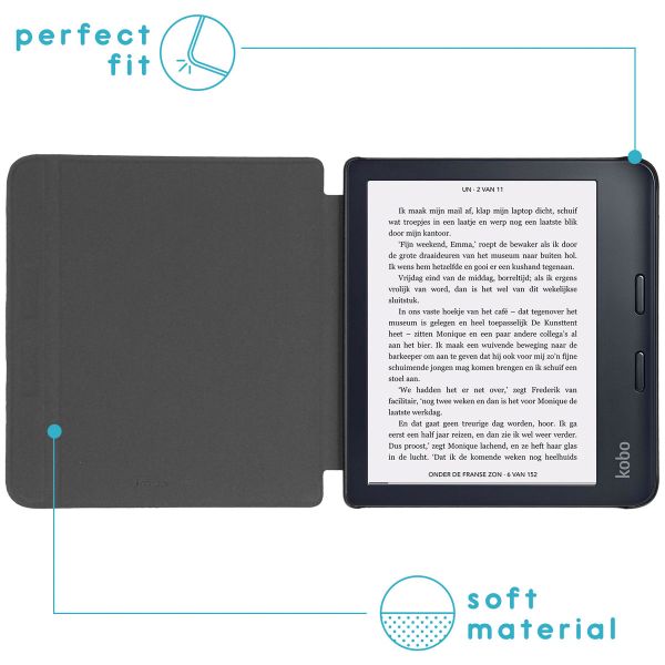 iMoshion ﻿Slim Hard Sleepcover avec support Kobo Libra 2 / Tolino Vision 6 - Noir