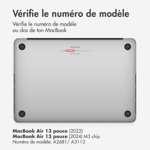 Selencia Coque tissée MacBook Air 13 pouces (2022) / Air 13 pouces (2024) M3 chip - A2681 / A3113 - Beige