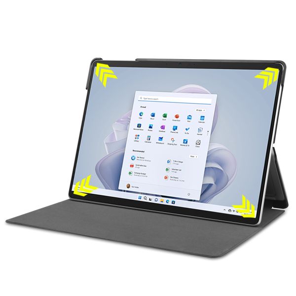 iMoshion Coque tablette Trifold Microsoft Surface Pro 9 / Pro 10 - Vert foncé