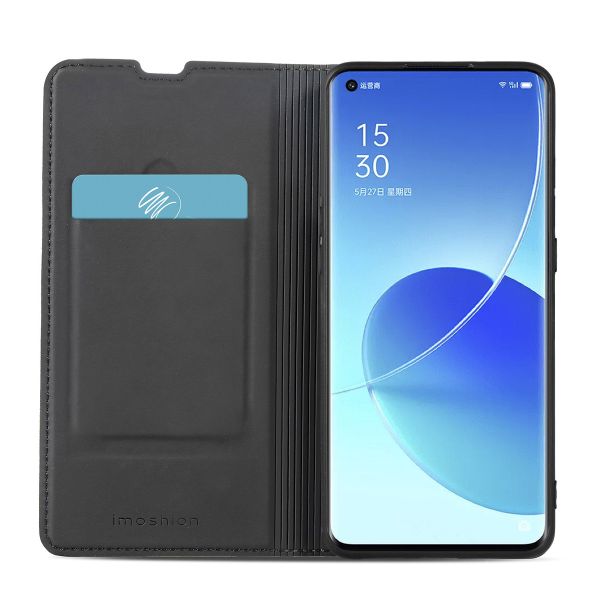 imoshion Étui de téléphone Slim Folio Oppo Reno 6 Pro 5G - Noir