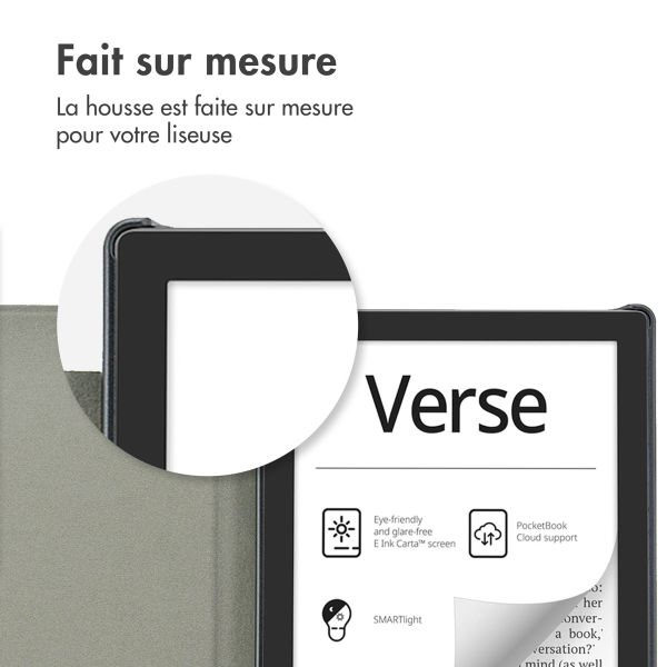 iMoshion Étui de liseuse portefeuille Canvas Sleepcover Pocketbook Verse / Verse Pro / Vivlio Light / Light HD - Peach