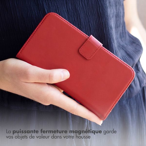 Selencia Étui de téléphone portefeuille en cuir véritable Samsung Galaxy S23 - Rouge