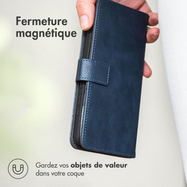iMoshion Étui de téléphone portefeuille Luxe Motorola Edge 30 - Bleu foncé