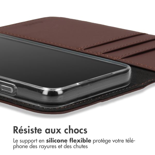 Accezz Étui de téléphone portefeuille Wallet Samsung Galaxy S23 FE - Brun clair