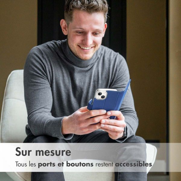 Accezz Étui de téléphone portefeuille Wallet Samsung Galaxy S23 Plus - Bleu foncé