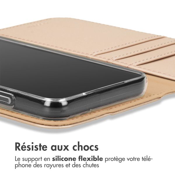 Accezz Étui de téléphone portefeuille Wallet iPhone 13 Pro - Dorée