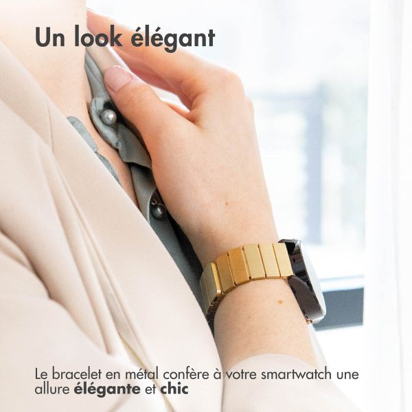 Selencia Bracelet magnétique en acier - Connexion universelle de 22 mm - Dorée