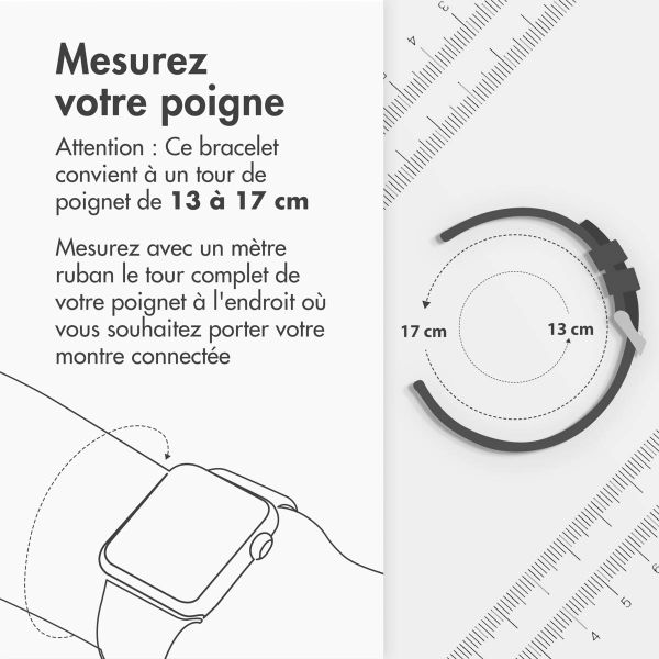 imoshion Bracelet magnétique milanais Apple Watch Series 1-9 / SE - 38/40/41 mm / Series 10 - 42 mm - Taille S - Noir