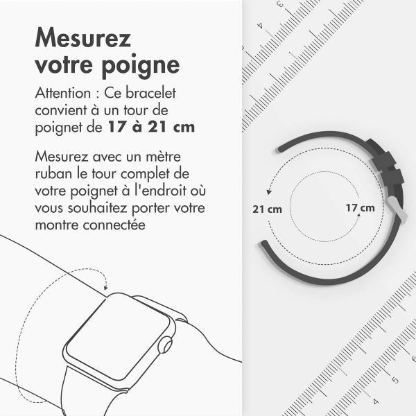 imoshion Bracelet magnétique milanais Apple Watch Series 1-9 / SE - 38/40/41 mm / Series 10 - 42 mm - Taille M - Starlight