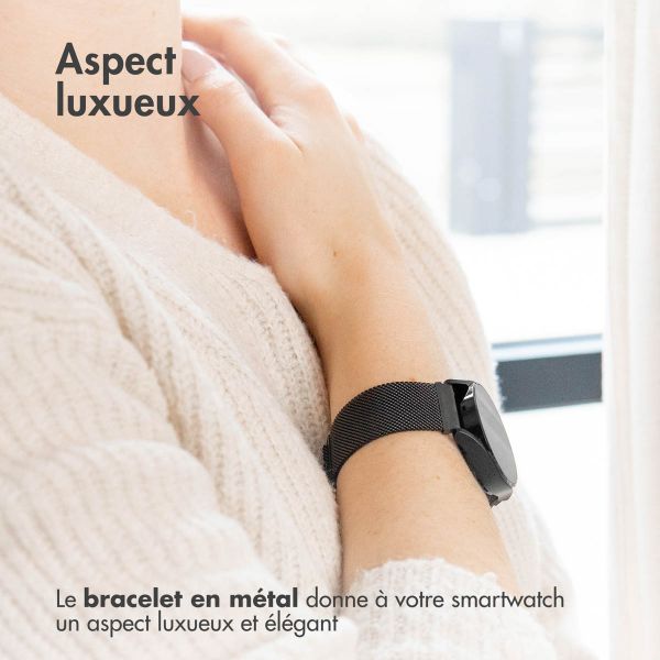 iMoshion Bracelet magnétique milanais Fitbit Inspire - Taille M - Noir