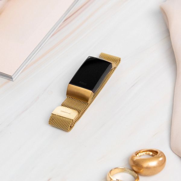 iMoshion Bracelet magnétique milanais Fitbit Charge 2 - Taille S - Dorée