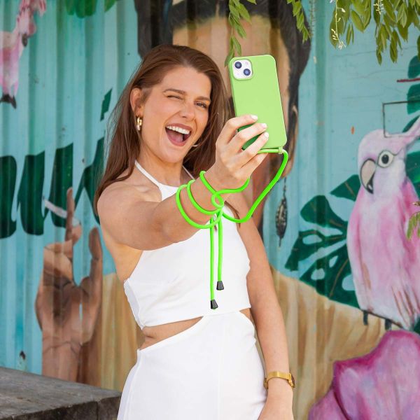 imoshion ﻿Coque en silicone avec cordon iPhone 14 Pro - Vert Fluo