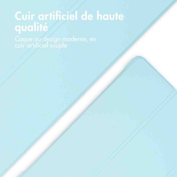 imoshion Coque tablette rigide Trifold Samsung Galaxy Tab S9 Plus 12.4 pouces - Bleu clair