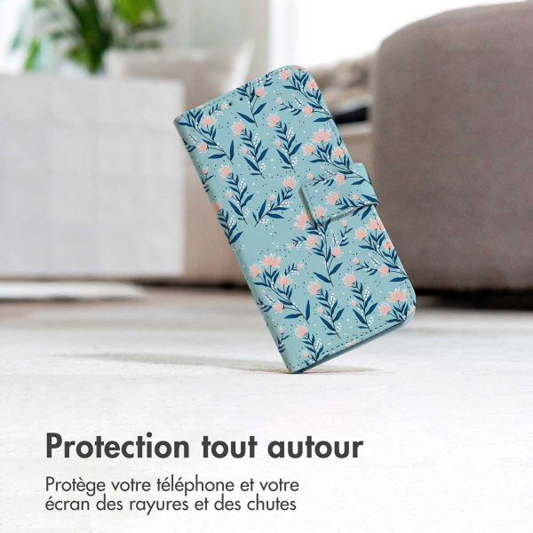 iMoshion Étui de téléphone portefeuille Design Samsung Galaxy S23 FE - Blue Flowers