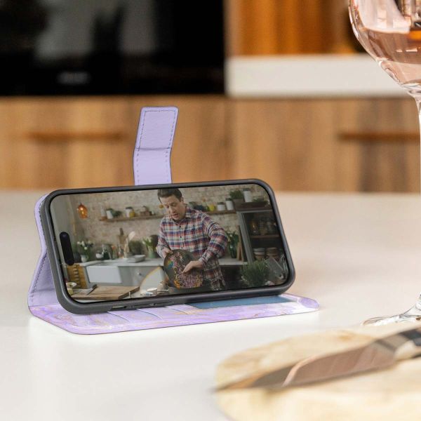 imoshion Étui de téléphone portefeuille Design Xiaomi Poco X6 Pro - Purple Marble