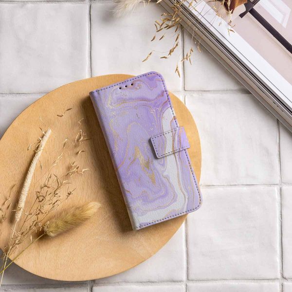 imoshion Étui de téléphone portefeuille Design Xiaomi Poco X6 Pro - Purple Marble