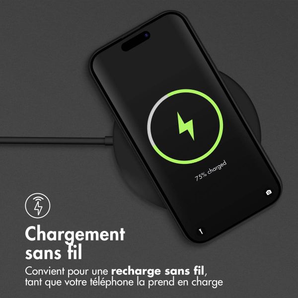 Accezz Coque Givrée Robuste iPhone 15 Plus - Noir