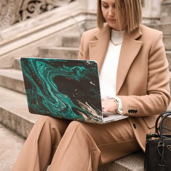 Burga Coque Rigide MacBook Pro 13 pouces (2020 / 2022) - A2289 / A2251 / A2338 - Emerald Pool