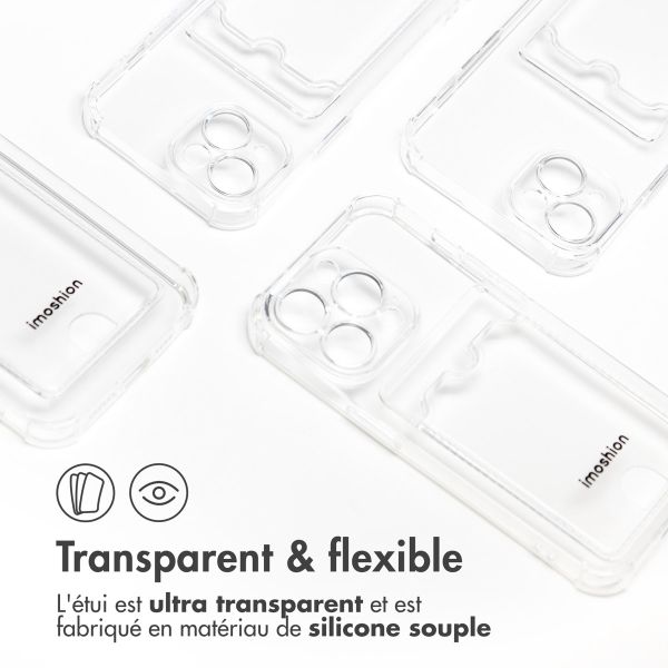 iMoshion Coque silicone avec support de passe iPhone 15 Pro - Transparent