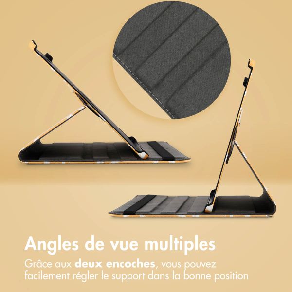 iMoshion Coque tablette Design rotatif à 360° Samsung Galaxy Tab A9 Plus - Yellow Flowers
