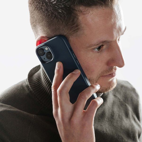 Accezz Coque arrière en cuir avec MagSafe Samsung Galaxy S24 Ultra - Nightfall Blue
