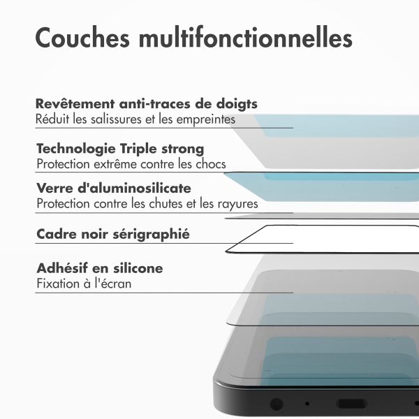 Accezz Protecteur d'écran intégral triple résistance avec applicateur Samsung Galaxy A15 (5G/4G) - Transparent