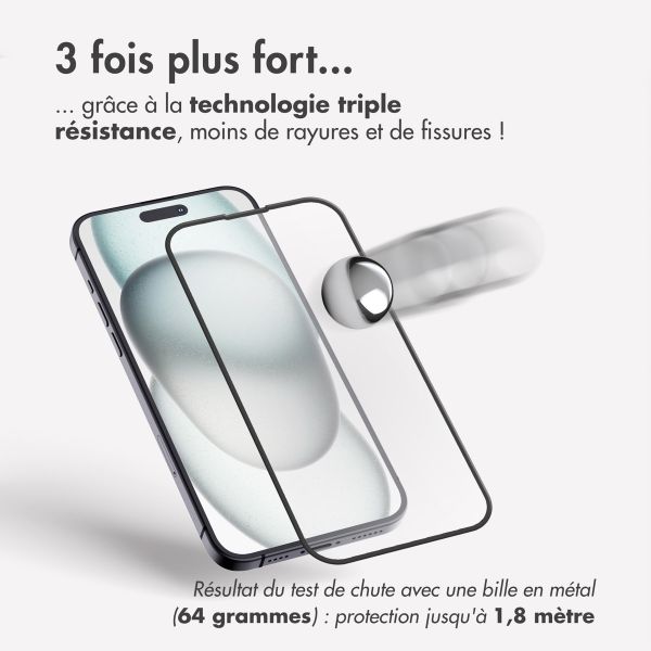 Accezz Protecteur d'écran intégral triple résistance avec applicateur Samsung Galaxy A15 (5G/4G) - Transparent