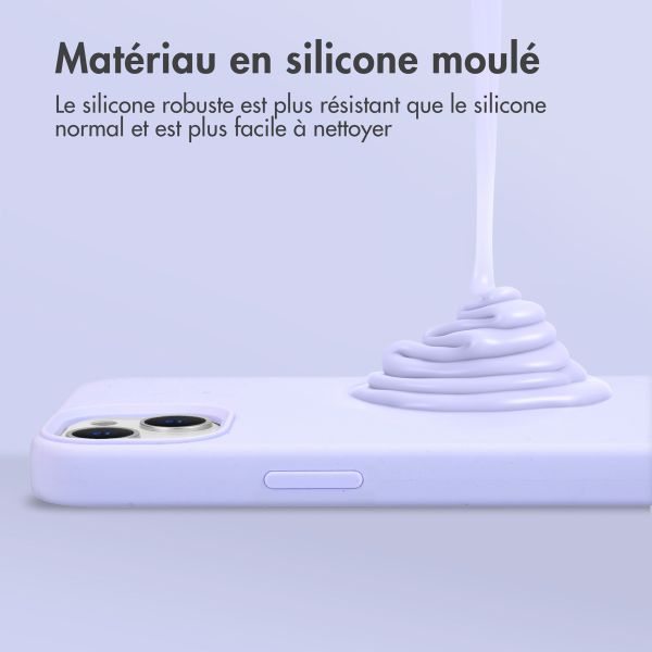 Accezz Coque Liquid Silicone iPhone 13 Pro - Violet