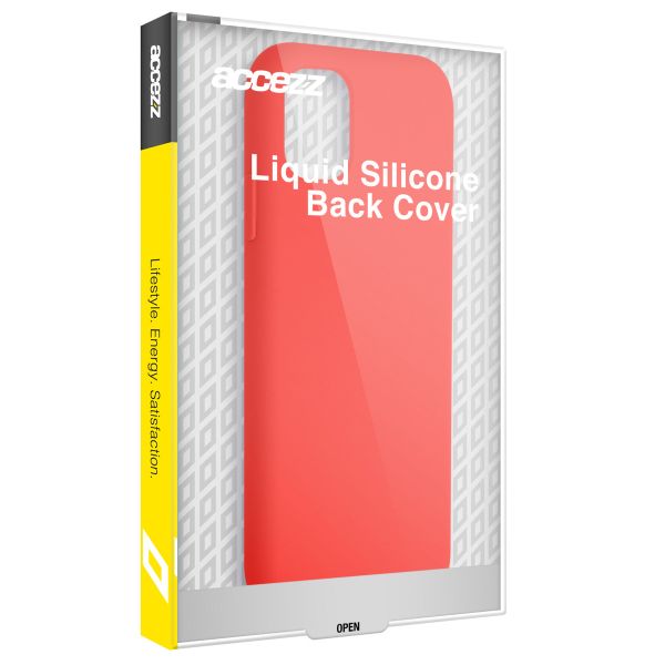 Accezz Coque Liquid Silicone iPhone 13 Pro Max - Rouge