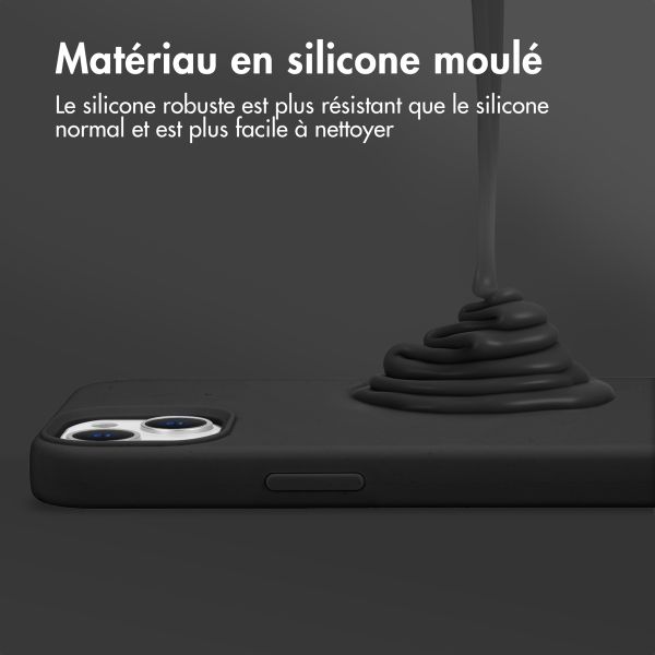 Accezz Coque Liquid Silicone iPhone Xs / X - Noir