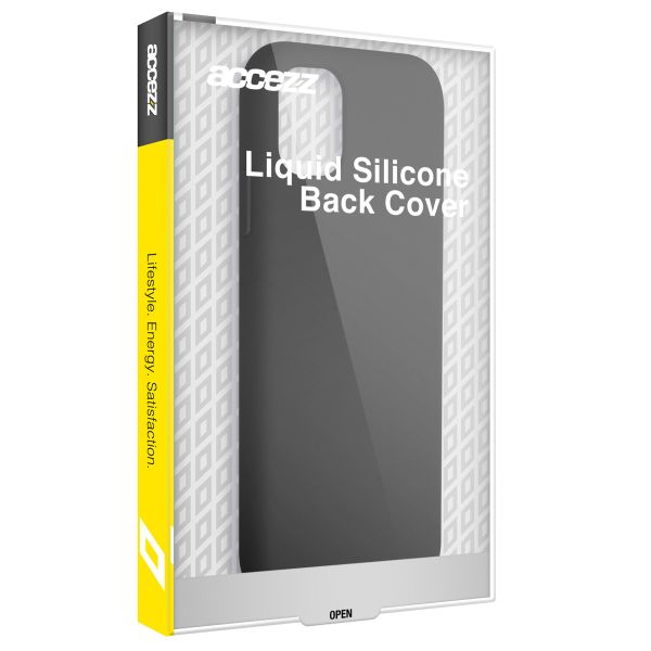 Accezz Coque Liquid Silicone iPhone 15 Pro - Noir
