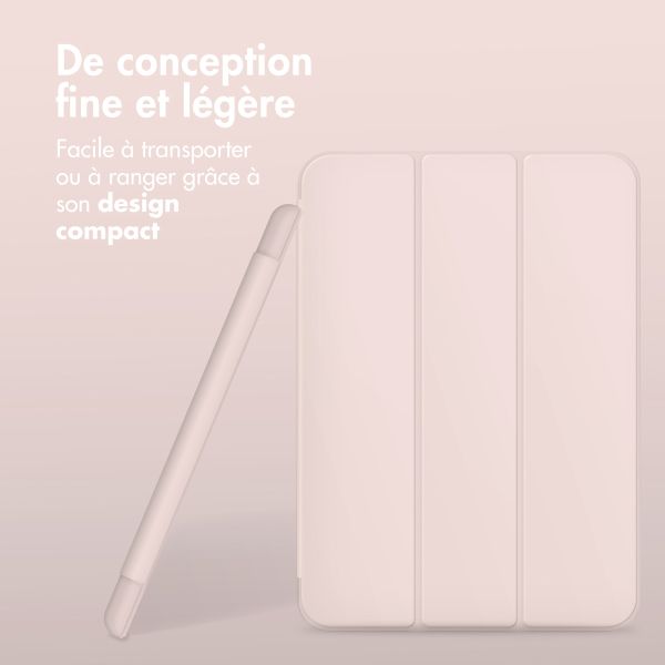 Accezz Étui de téléphone portefeuille Smart Silicone Samsung Galaxy Tab A9 Plus - Rose