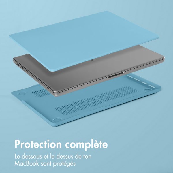 iMoshion Coque rigide MacBook Pro 14 pouces (2021) / Pro 14 pouces (2023) M3 chip - A2442 / A2779 / A2918 - Soft Blue