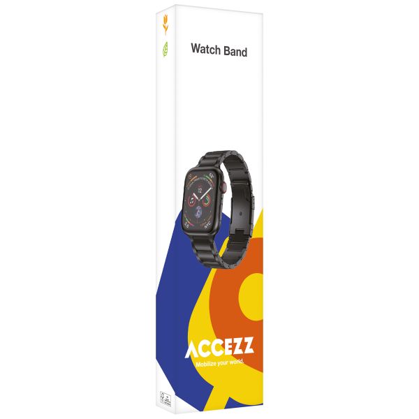 Accezz Bracelet en acier Titane Brillant pour l'Apple Watch Series 1-9 / SE / Ultra (2) - 42/44/45/49 mm - Argent