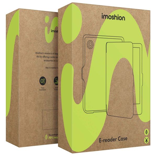 imoshion Étui de liseuse portefeuille avec strap et support Kobo Libra H2O - Noir