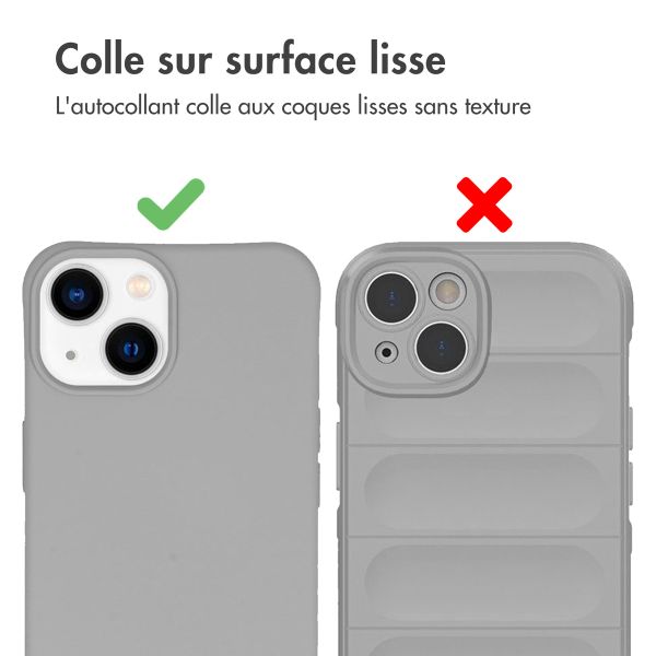 Accezz EasyLock Support de téléphone de voiture - Avec coque iPhone 13 - Grille de ventilation - Rotation à 360 degrés - Noir