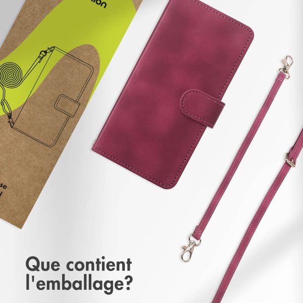 imoshion Etui de téléphone portefeuille avec cordon Samsung Galaxy A25 (5G) - Rouge