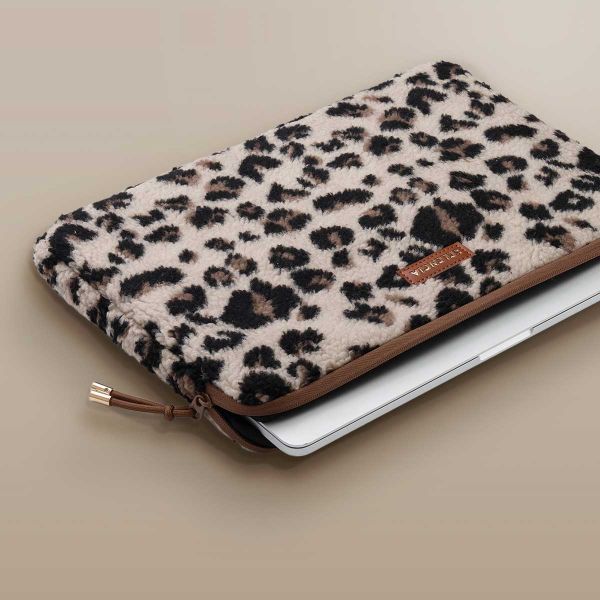 Selencia Pochette ordinateur Teddy 15-16 pouces - Leopard