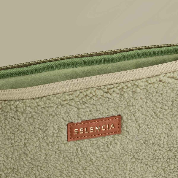 Selencia Pochette ordinateur Teddy 15-16 pouces - Sage Green