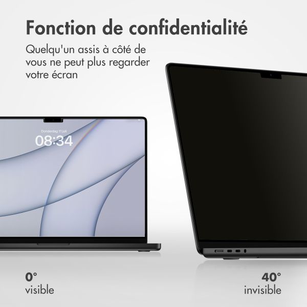 Accezz Protecteur d'écran de privacy magnétique MacBook Air 13 pouces (2018 - 2020) / Pro 13 pouces (2018 - 2022) - A1932 / A2179 / A2337