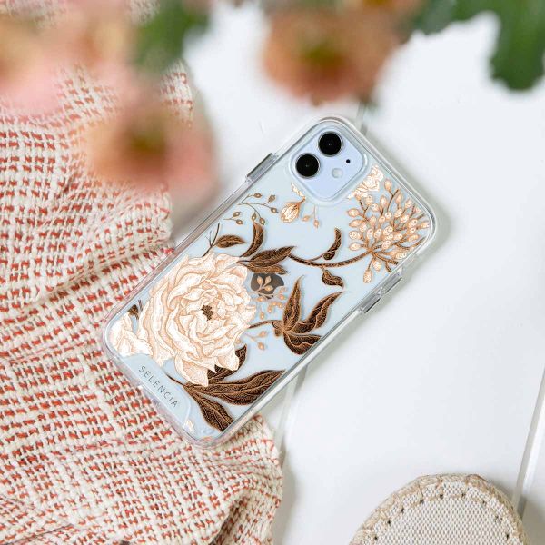 Selencia Coque très protectrice Zarya Fashion Samsung Galaxy S23 Plus - Golden Flowers