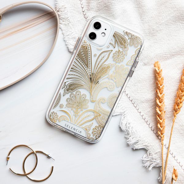 Selencia Coque très protectrice Zarya Fashion Samsung Galaxy S23 Plus - Paisley Gold