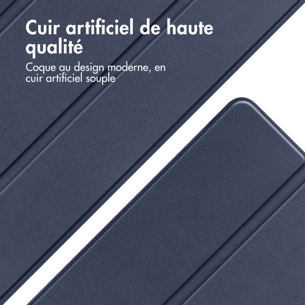 iMoshion Coque tablette Trifold iPad Air 13 pouces (2024) M2 - Bleu foncé