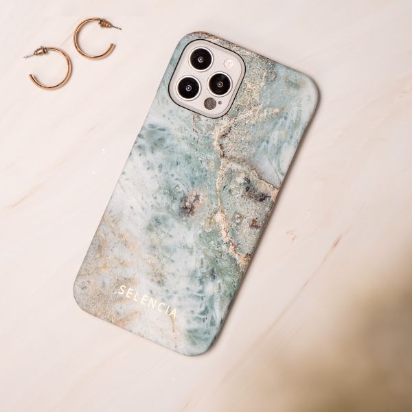 Selencia Coque Maya Fashion Samsung Galaxy A12 - Marble Blue